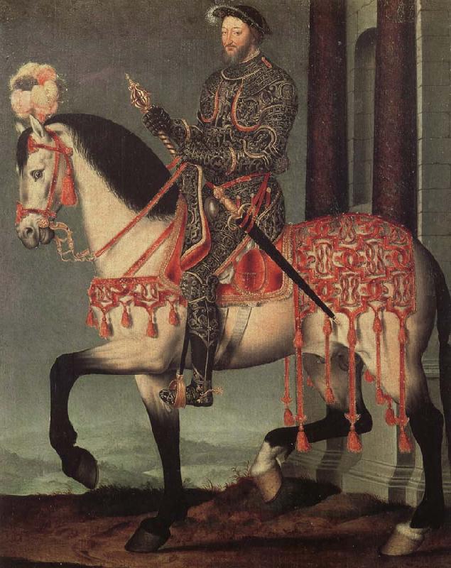 Francois Clouet Franz i from France to horse oil painting image